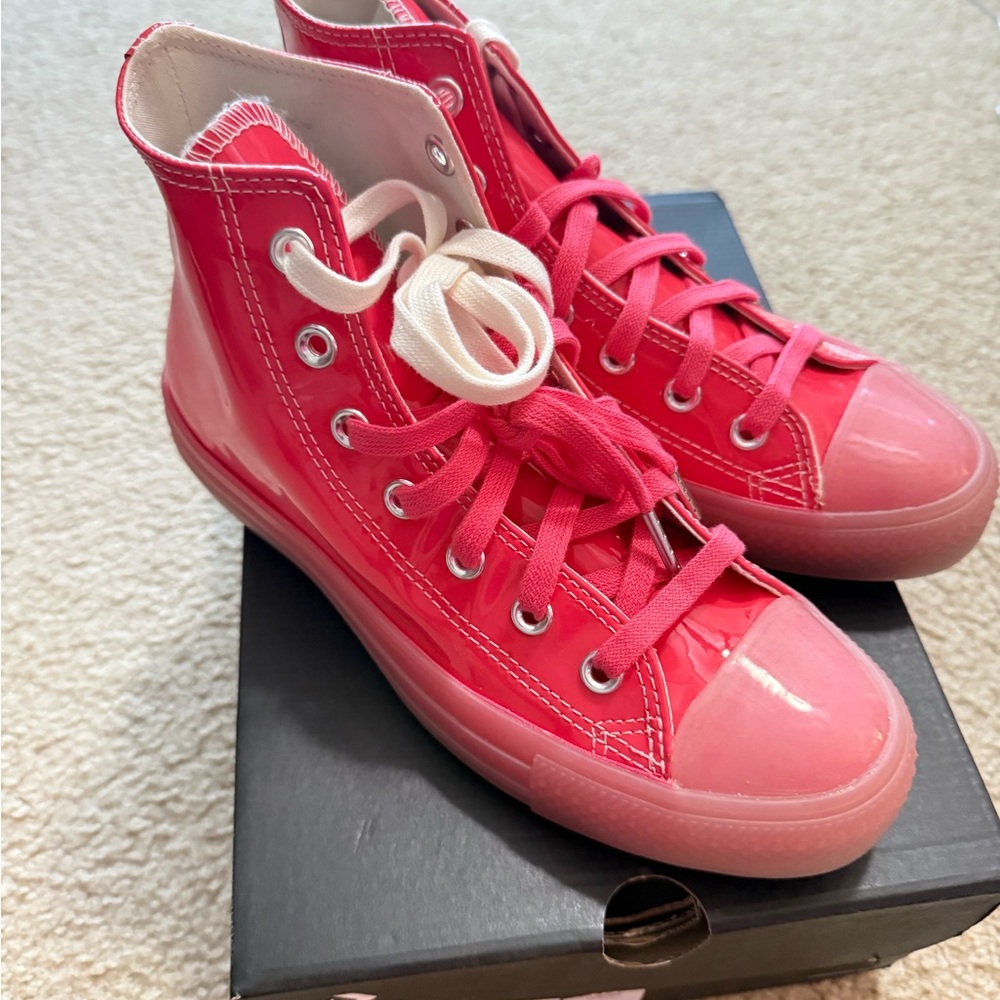Converse Kids High-Top Sneakers - Bright Pink